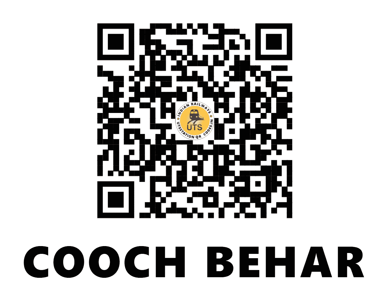 UTS QR Code for COOCH BEHAR - COB - NF (WEST BENGAL)